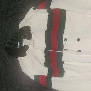 LCR Black Edition Men's Double Breasted Knitted Sweater- Cream- XXL